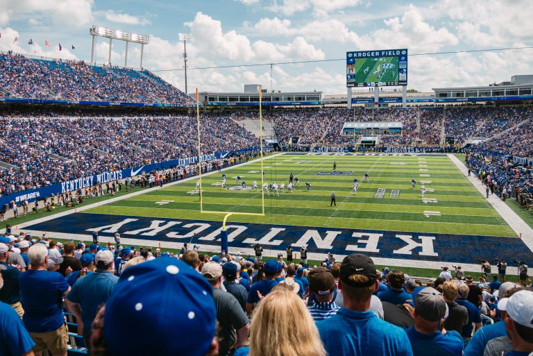 green and blue Kentucky stadium