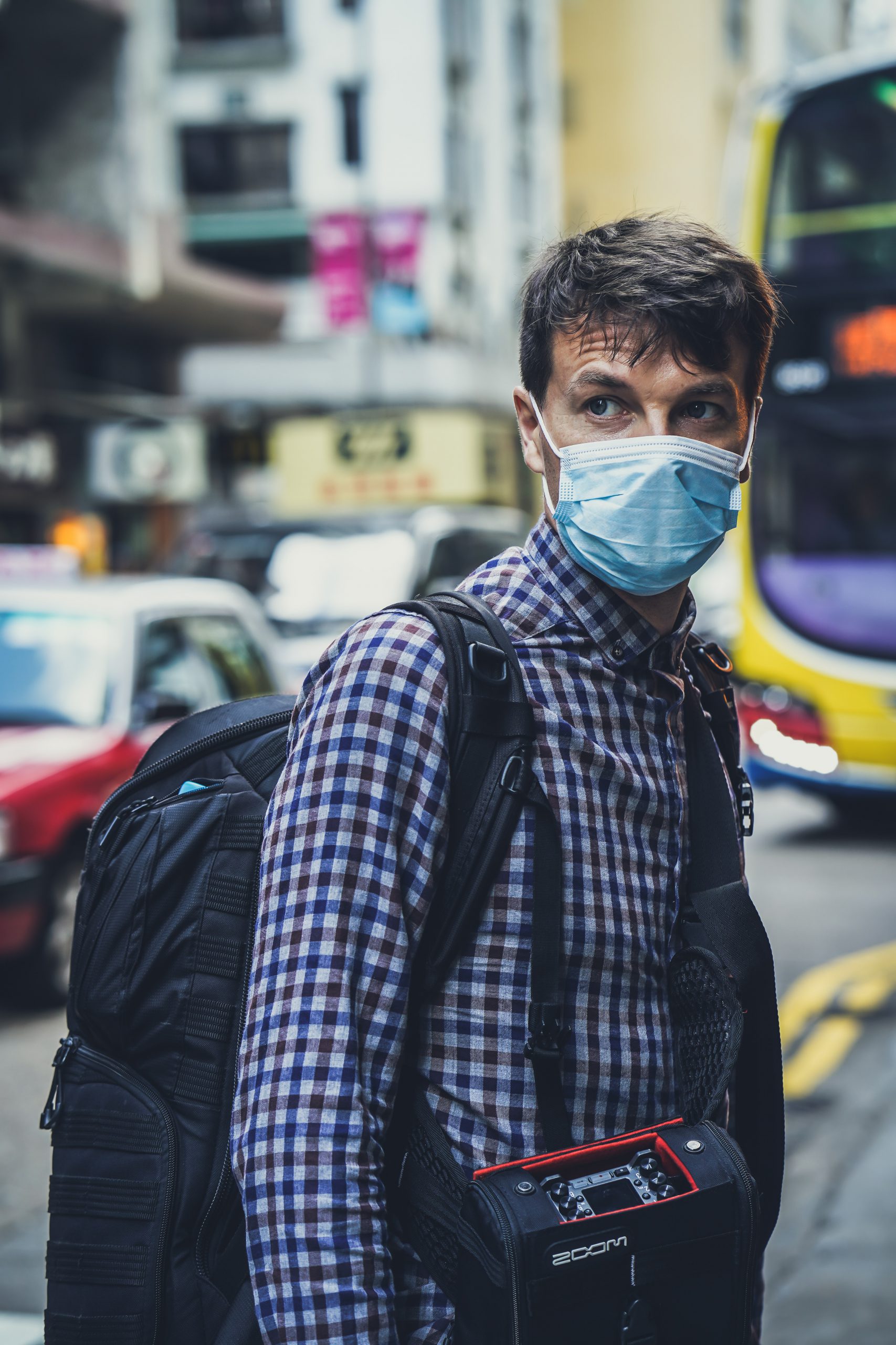 man wearing a face mask